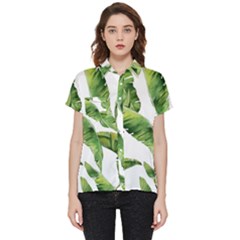 Sheets Tropical Plant Palm Summer Exotic Short Sleeve Pocket Shirt by artworkshop