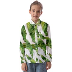 Sheets Tropical Plant Palm Summer Exotic Kids  Long Sleeve Shirt by artworkshop