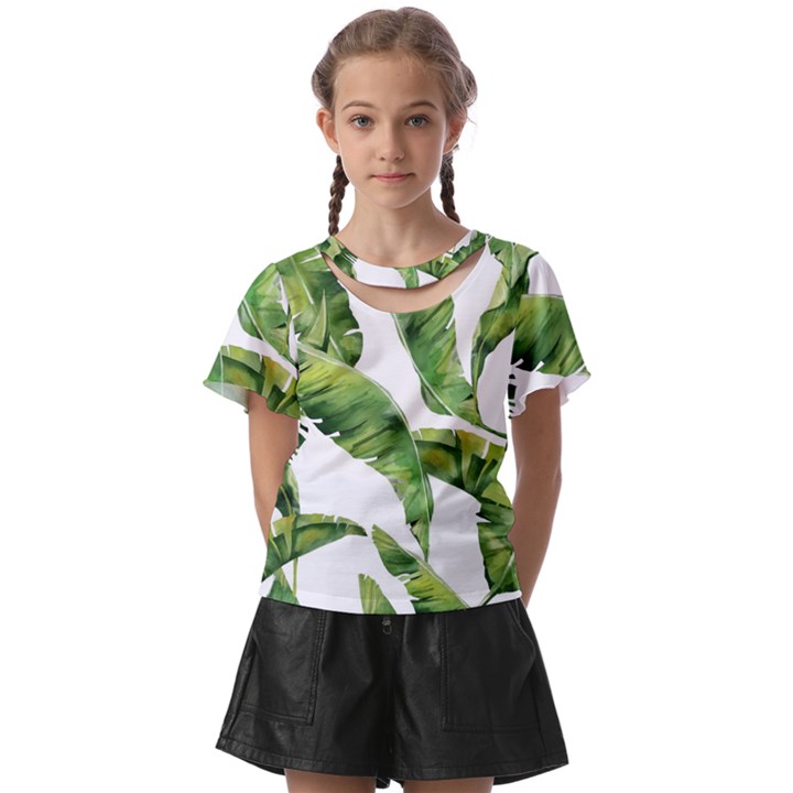 Sheets Tropical Plant Palm Summer Exotic Kids  Front Cut Tee