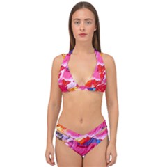 Colorful Painting Double Strap Halter Bikini Set by artworkshop