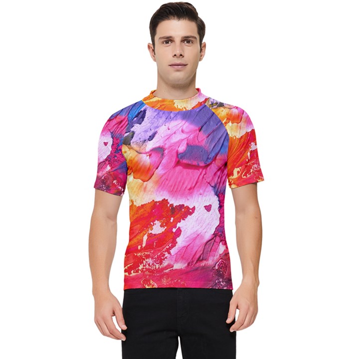 Colorful Painting Men s Short Sleeve Rash Guard