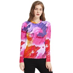 Colorful Painting Women s Long Sleeve Rash Guard by artworkshop