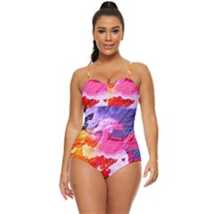 Colorful Painting Retro Full Coverage Swimsuit by artworkshop