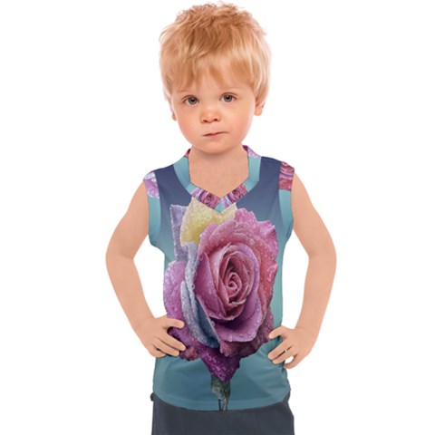 Rose Flower Love Romance Beautiful Kids  Sport Tank Top by artworkshop