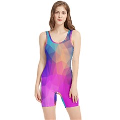 Triangles Polygon Color Women s Wrestling Singlet by artworkshop