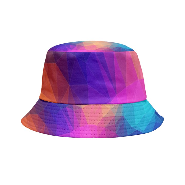 Triangles Polygon Color Inside Out Bucket Hat