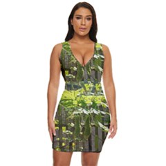 Bitter Melon Draped Bodycon Dress by artworkshop