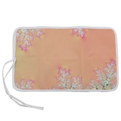 Peach Spring Frost On Flowers Fractal Pen Storage Case (m) by Artist4God