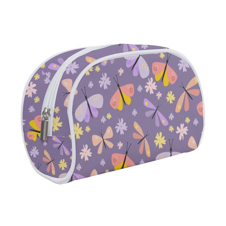 Vector-seamless-pattern-with-butterflies-beetles Make Up Case (Small)