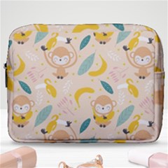 Cute-monkey-banana-seamless-pattern-background Make Up Pouch (large) by Jancukart