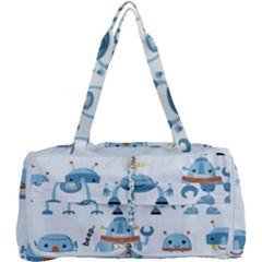 Seamless Pattern With Funny Robot Cartoon Multi Function Bag by Jancukart