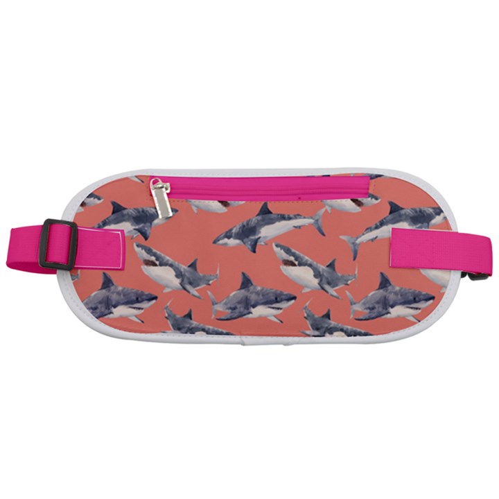 watercolor-sharks Rounded Waist Pouch