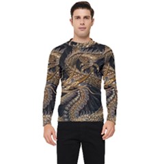 Fantasy Dragon Pentagram Men s Long Sleeve Rash Guard by Jancukart