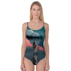 Astronaut-moon-space-nasa-planet Camisole Leotard  by Jancukart