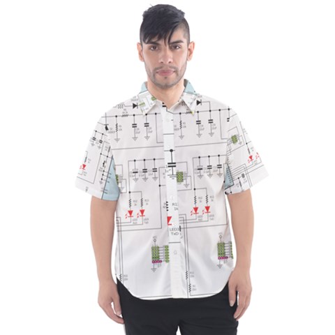 Circuits-electronics-atmel Men s Short Sleeve Shirt by Jancukart