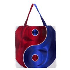 Yin Yang Eastern Asian Philosophy Grocery Tote Bag by Jancukart