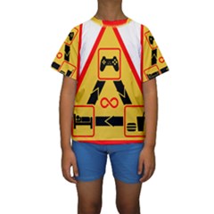 Gamer-geek-video-game-sign-fan Kids  Short Sleeve Swimwear by Jancukart