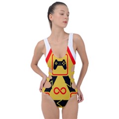 Gamer-geek-video-game-sign-fan Side Cut Out Swimsuit by Jancukart