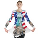 Statue Of Liberty Independence Day Poster Art Long Sleeve Tunic  View1