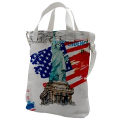 Statue Of Liberty Independence Day Poster Art Canvas Messenger Bag by Jancukart