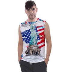 Statue Of Liberty Independence Day Poster Art Men s Regular Tank Top by Jancukart