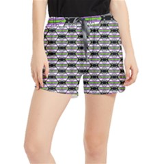 Hackers Town Void Mantis Hexagon Agender Nine 9 Stripe Pride Flag Women s Runner Shorts by WetdryvacsLair