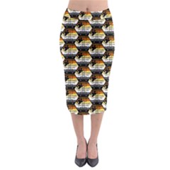 Hackers Town Void Mantis Hexagon Bear Pride Flag Midi Pencil Skirt by WetdryvacsLair