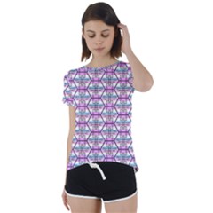 Hackers Town Void Mantis Hexagon Bigender Pride Flag Short Sleeve Foldover Tee by WetdryvacsLair