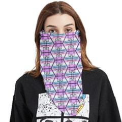 Hackers Town Void Mantis Hexagon Bigender Pride Flag Face Covering Bandana (triangle) by WetdryvacsLair