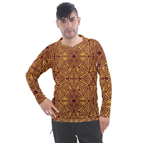 Abstract Pattern Geometric Backgrounds Men s Pique Long Sleeve Tee by Eskimos