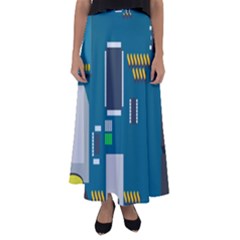 Amphisbaena Two Platform Dtn Node Vector File Flared Maxi Skirt by Sapixe