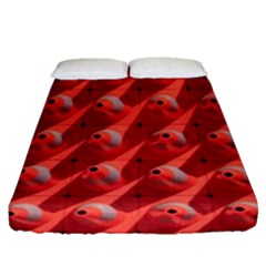 Sculpture-art-traffic-cones-plastic Fitted Sheet (queen Size) by Jancukart