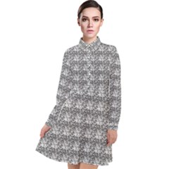 Digitalart Long Sleeve Chiffon Shirt Dress by Sparkle