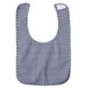 Soot Black and White Handpainted Houndstooth Check Watercolor Pattern Baby Bib View1