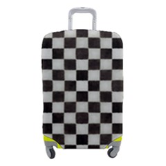 Large Black And White Watercolored Checkerboard Chess Luggage Cover (small) by PodArtist