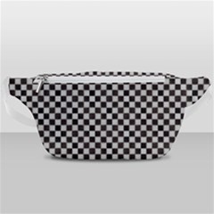 Black And White Watercolored Checkerboard Chess Waist Bag  by PodArtist