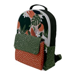 Tropical Polka Plants 2 Flap Pocket Backpack (large) by flowerland