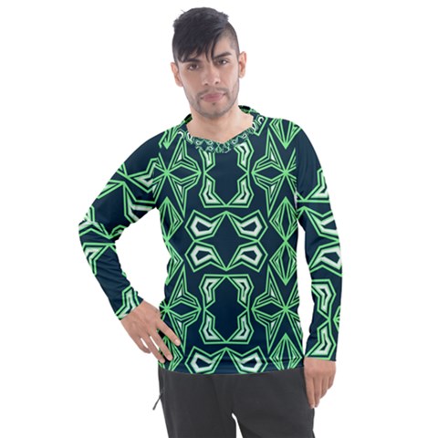 Abstract Pattern Geometric Backgrounds  Men s Pique Long Sleeve Tee by Eskimos