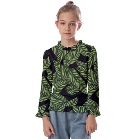  Leaves  Kids  Frill Detail Tee by artworkshop