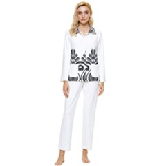 Im Fourth Dimension Black White 5 Womens  Long Sleeve Velvet Pocket Pajamas Set by imanmulyana