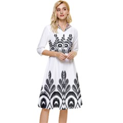 Im Fourth Dimension Black White 5 Classy Knee Length Dress by imanmulyana