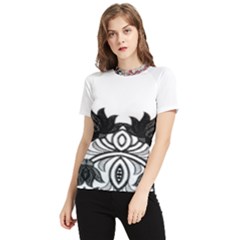 Im Fourth Dimension Black White 6 Women s Short Sleeve Rash Guard by imanmulyana