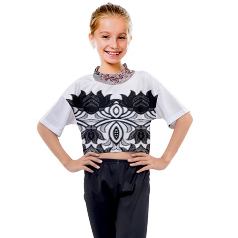 Im Fourth Dimension Black White 6 Kids Mock Neck Tee by imanmulyana