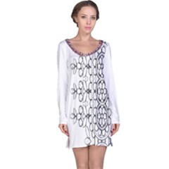 Im Fourth Dimension Black White 7 Long Sleeve Nightdress by imanmulyana