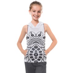 Im Fourth Dimension Black White 9 Kids  Sleeveless Hoodie by imanmulyana