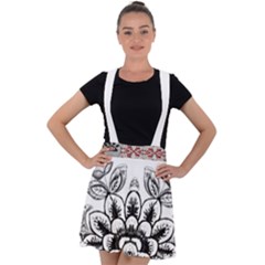 Im Fourth Dimension Black White 10 Velvet Suspender Skater Skirt by imanmulyana