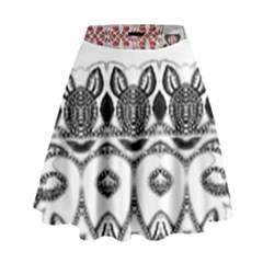 Im Fourth Dimension Black White 12 High Waist Skirt by imanmulyana