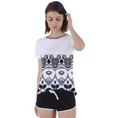 Im Fourth Dimension Black White 12 Short Sleeve Foldover Tee by imanmulyana