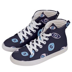 Eyes Evil Eye Blue Pattern Design Men s Hi-top Skate Sneakers by artworkshop