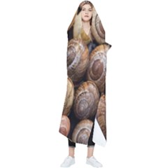 Snail Shells Pattern Arianta Arbustorum Wearable Blanket by artworkshop